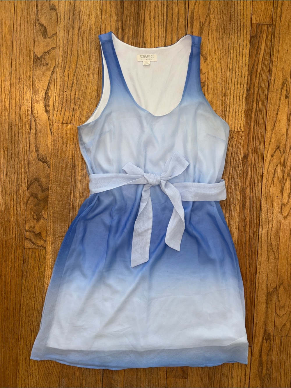 Forever 21 Blue Ombré Belted Women's Tank Dress